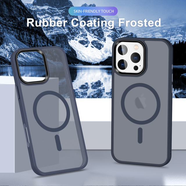 SBR-XCCXPG Luxury Matte Phone case for iphone 16 15 14 13 Pro Max Plus Designer Frosted Tpu Pc Shockproof Translucent Magnetic Phone Cases