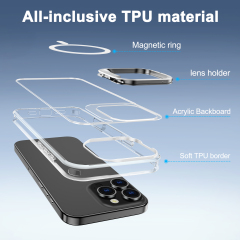 SBR-JCJTZJ Kickstand Case for iPhone 16 Pro Max With Camera Protective Cover Magnetic Mobile Phone Case Shell