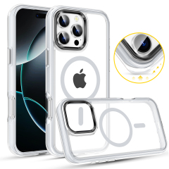 SBR-ZKQNK Wholesale Soft TPU Shockproof Magnetic 360 Degree Full Vacuum Airbag Smart Phone Case for I Phone 16 Pro Max case