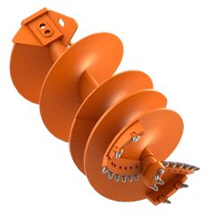 Auger Rock Drilling Auger Soil Drilling Clay Drilling, Flat type Tappred type with B47K/C31 bit high quality fast delivery for foudnation construction suitable for different drill rig