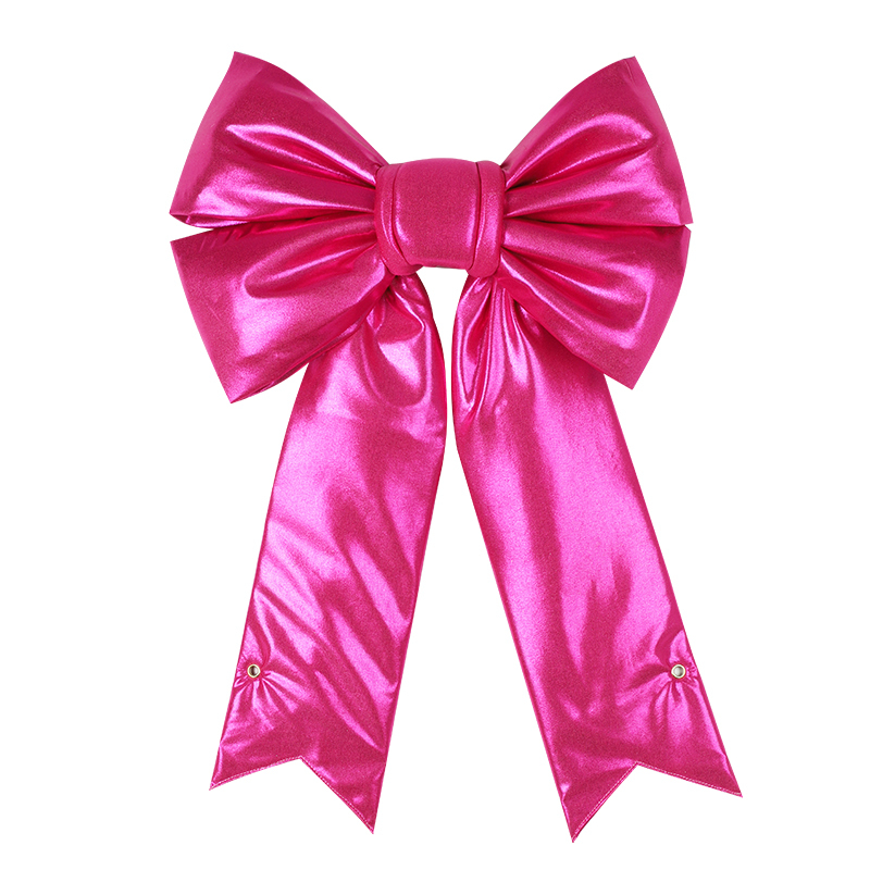 18" commercial holiday bows Magenta Mylar Structured Bow for Xmas Decoration