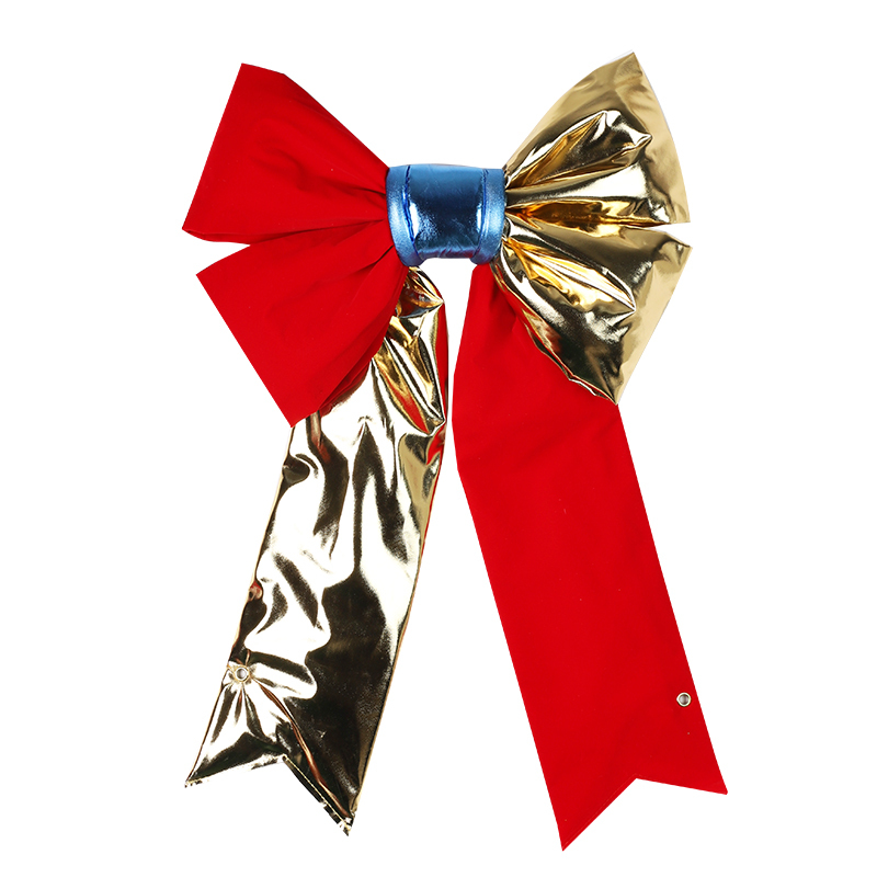 24" Luxury Antique Mylar Structural Commercial Red gold 2-tone Bow