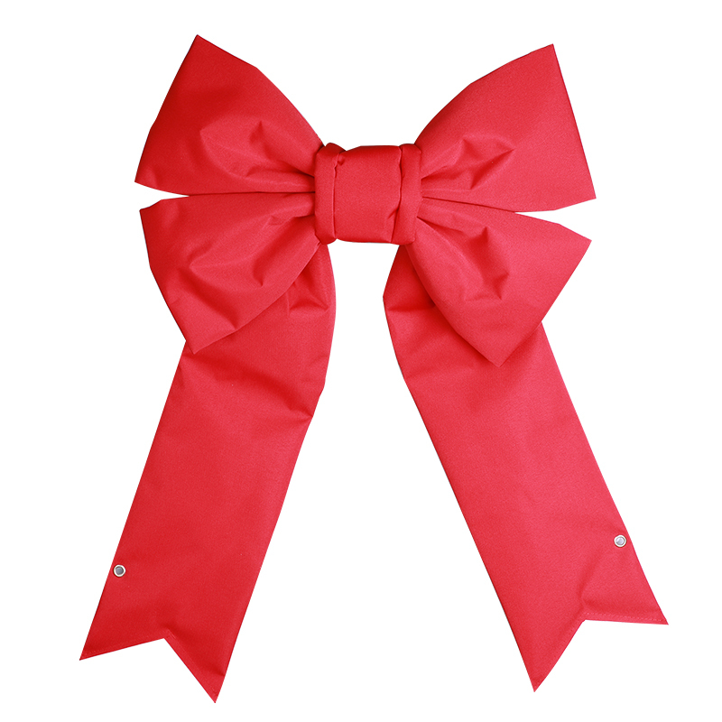 18” Outdoor Canvas Structural Red Audrau Bow All Red