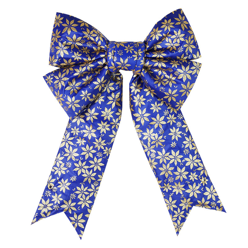 24" Giant Glitter Snowflakes Bow Commercial Decorative Bow
