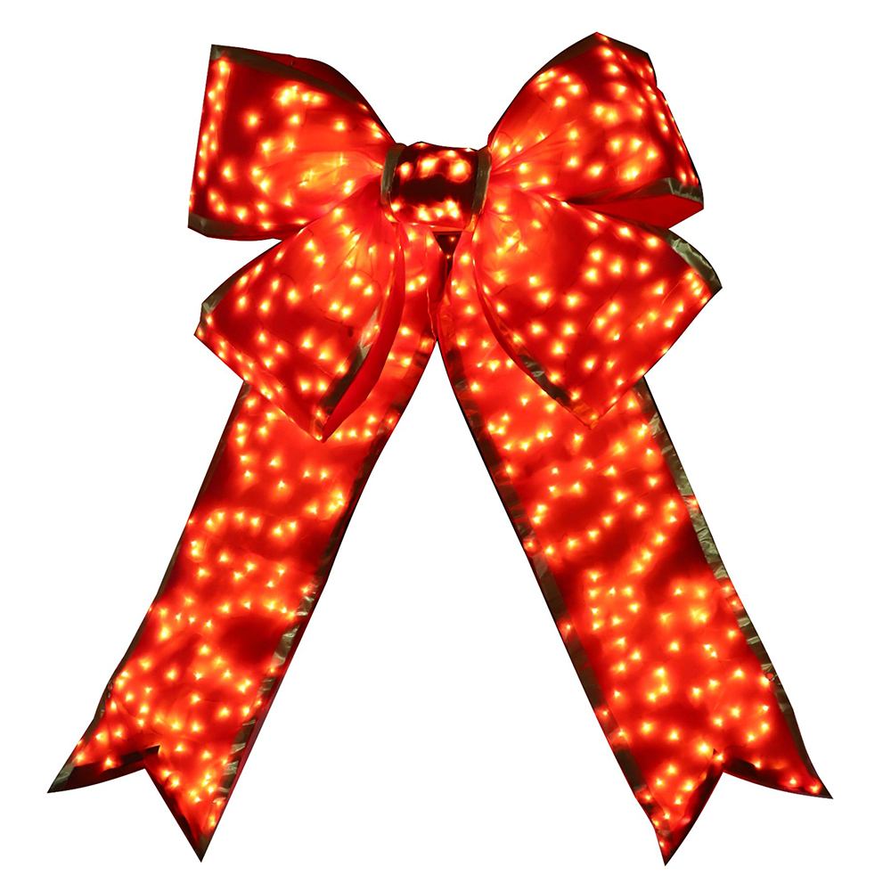 60in Stylish Outdoor Christmas Bows with Lights
