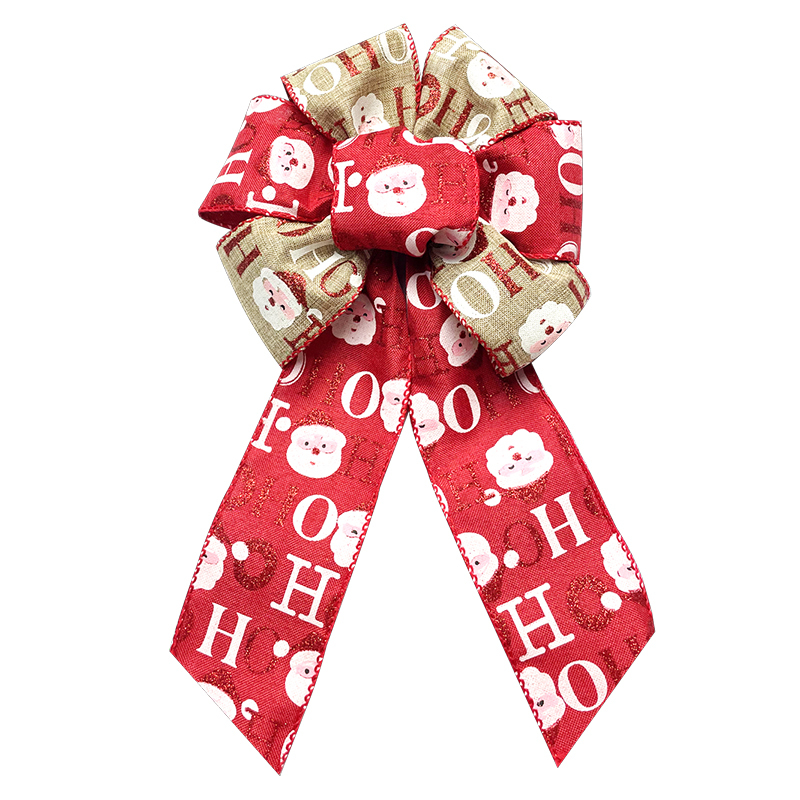 Wired Blusty Snowman Two Tones Natural Bow