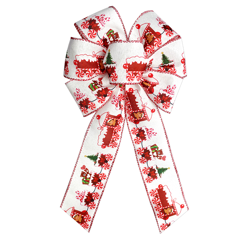Wired Red The Gingerbread Man and Christmas Train Bow