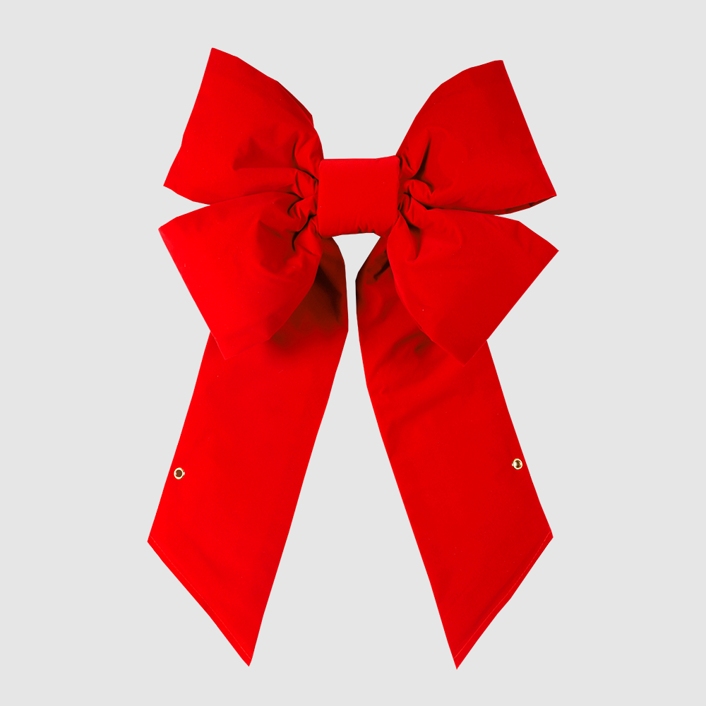 18" Velvet Red Structural Christmas Bow