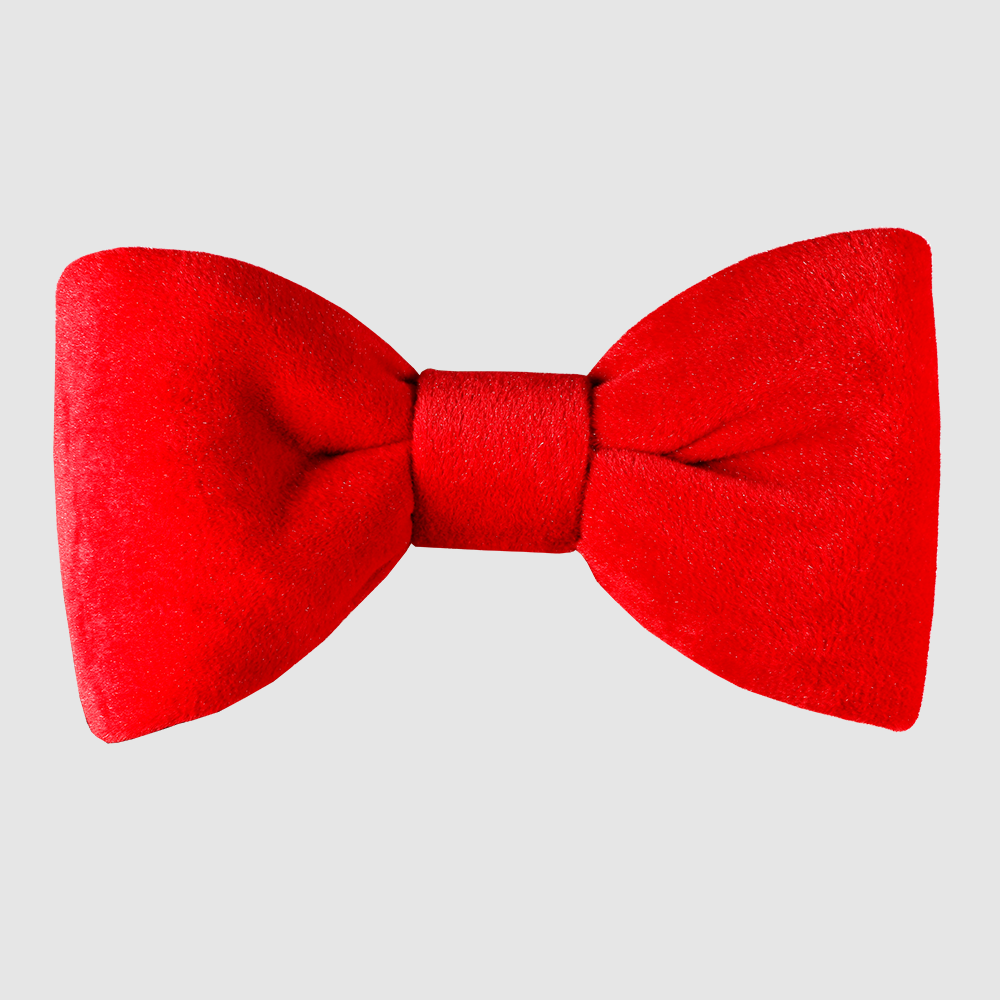 48" Red 2-Loop Winter Faux fur Bow Luxury Bow Tie for Formal Events
