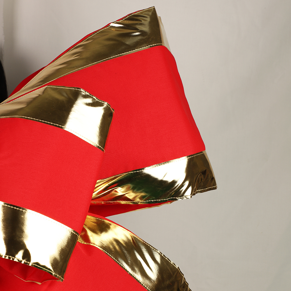 48" 2-Layer Outdoor Canvas Bow  with Gold Trim