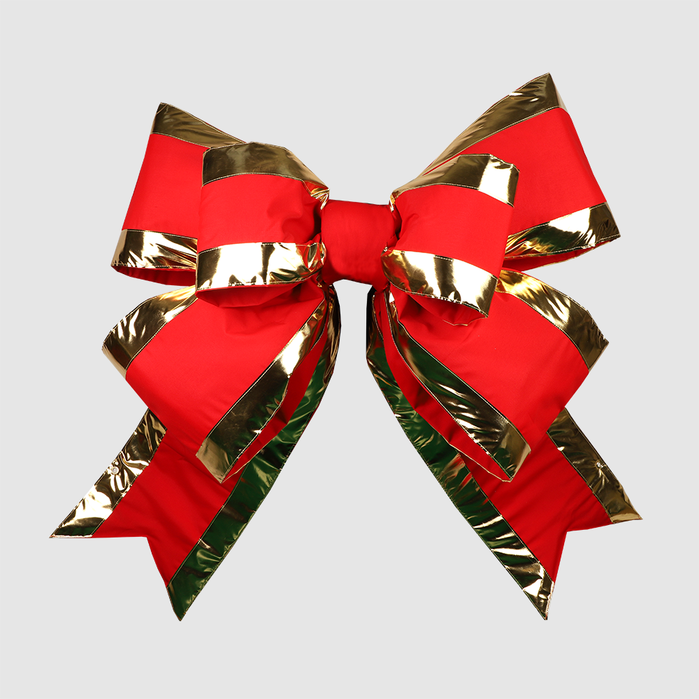 48" 2-Layer Outdoor Canvas Bow  with Gold Trim