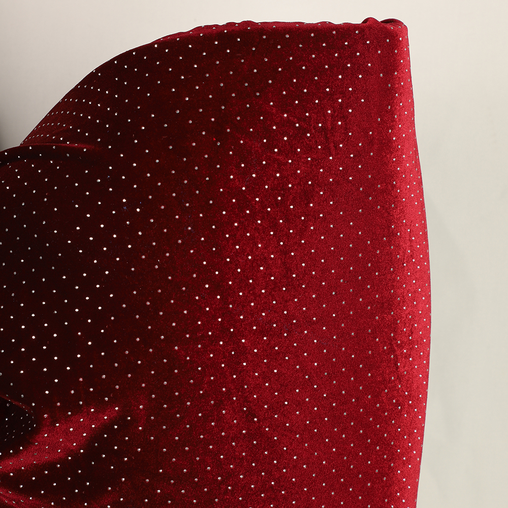 36" Burgundy 2-loop Diamante Velour Bows Luxurious Velvet Decorative Bow for Gifts and Events