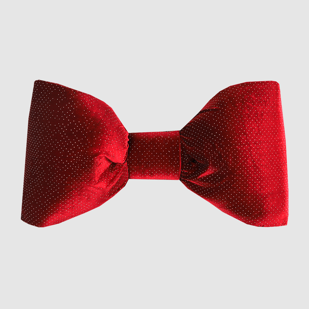36" Burgundy 2-loop Diamante Velour Bows Luxurious Velvet Decorative Bow for Gifts and Events