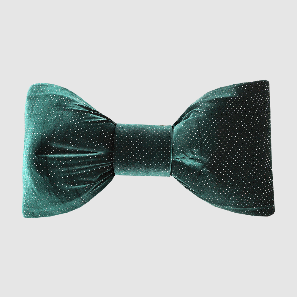36" Green 2-loop Diamante Velour Bows Luxurious Red Velvet Decorative Bow for Gifts and Events