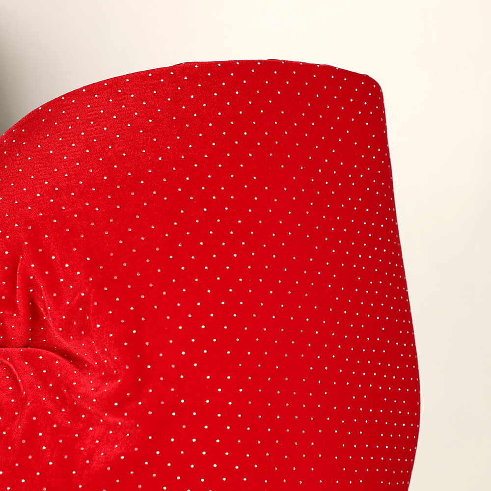 36" Red 2-loop Diamante Velour Bows Luxurious Red Velvet Decorative Bow for Gifts and Events