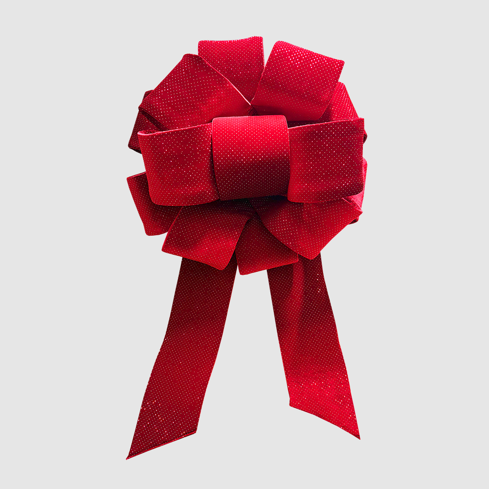 36" Unique Diamante Velour Circular Commercial Bow – Easy Assembly & Foldable for Space Saving