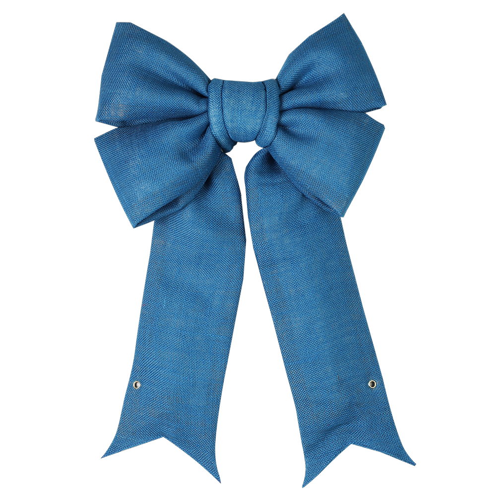 18" Premium Commercial Aegean Blue Bow – Perfect for Events and Retail Decor