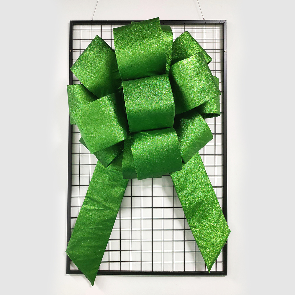 36" Unique Glitter Circular Commercial Bow – Easy Assembly & Foldable for Space Saving