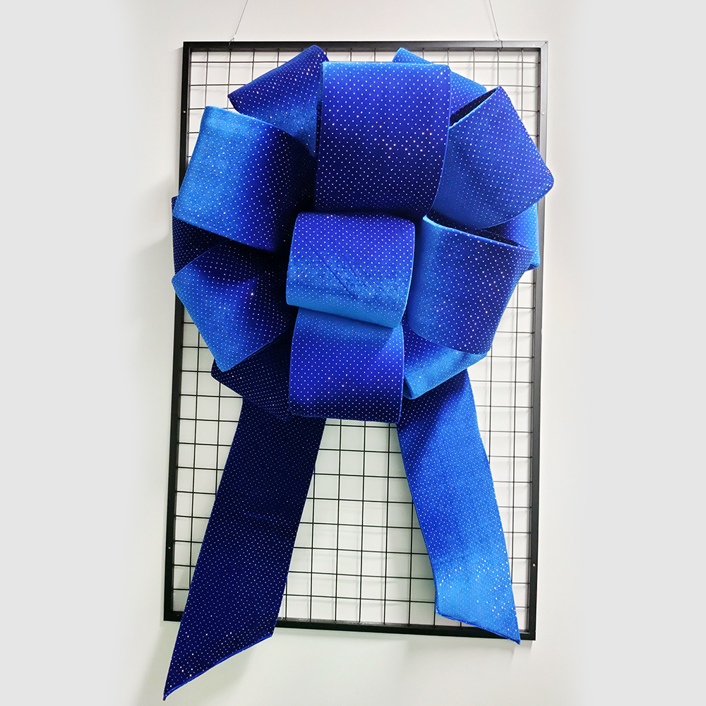 36" Unique Diamante Velour Circular Commercial Bow – Easy Assembly & Foldable for Space Saving
