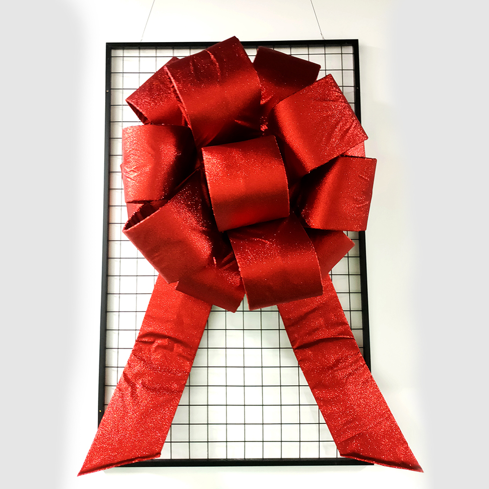 36" Unique Glitter Circular Commercial Bow – Easy Assembly & Foldable for Space Saving