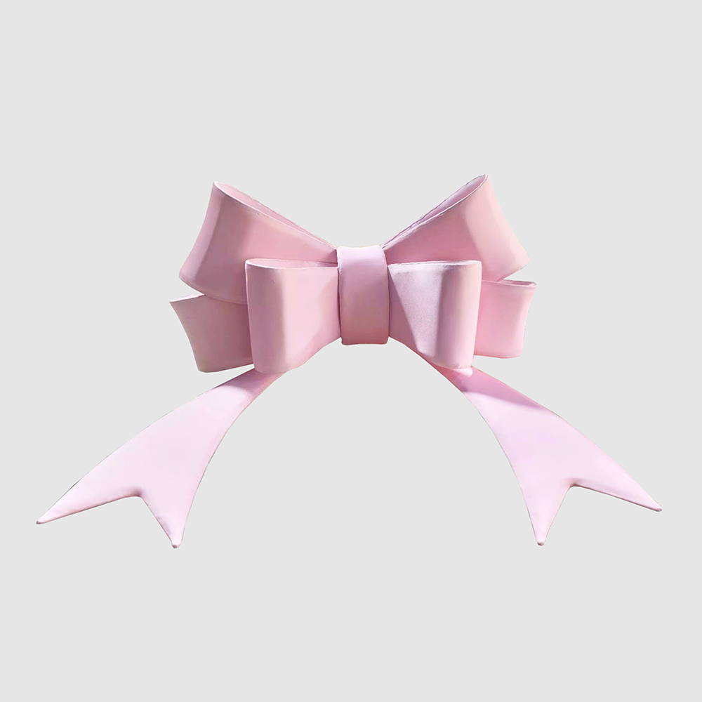 4 Feet Pink Sattin Sitting Frame Bow  "NANSHAN" Large Foldable Frame Bow for Business & Events 