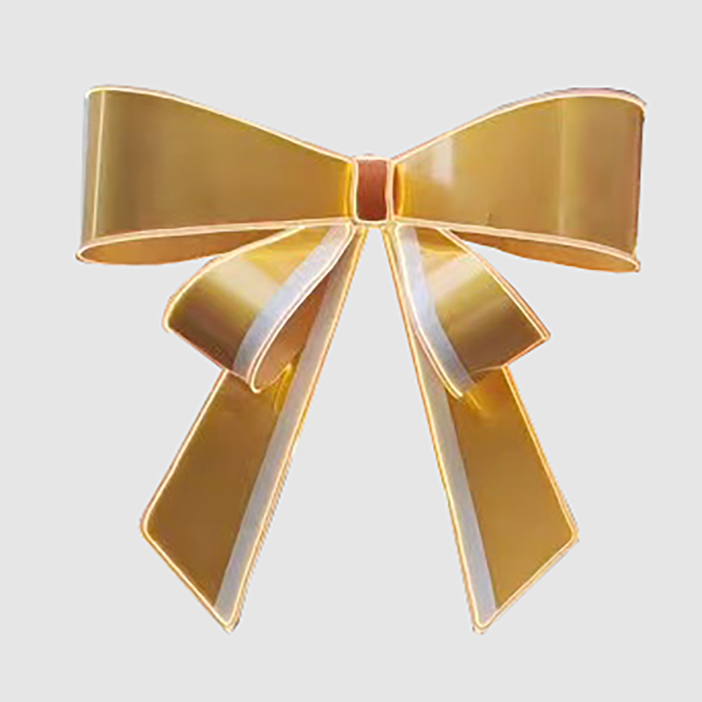 12 Feet Red Outdoor Metal Frame Bow-Prelit Unique 3D Frame Bow – Foldable & Easy to Assemble Commercial Decor