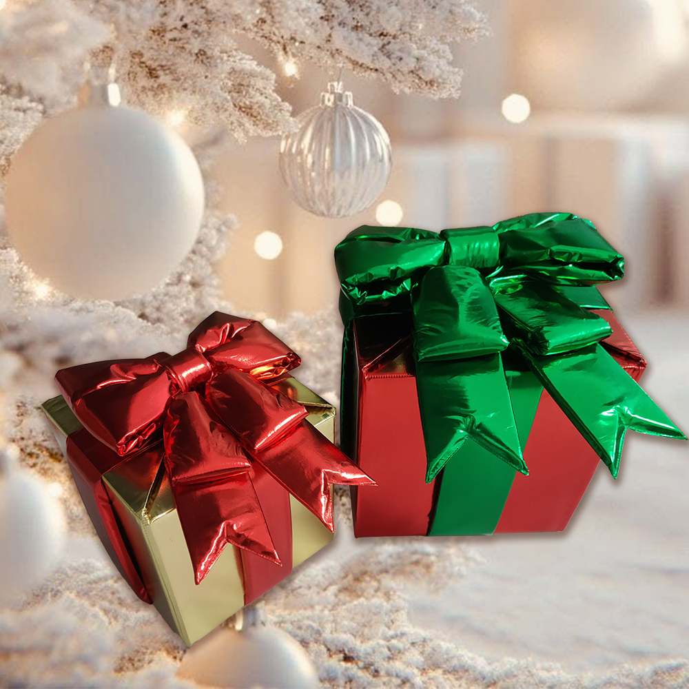 12" Elegant Christmas Gift Box Stylish Holiday Gift Box - Stylish Foldable and Eco-Friendly