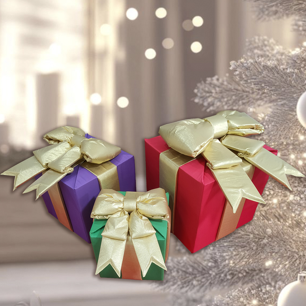 12" Elegant Christmas Gift Box Stylish Holiday Gift Box - Stylish Foldable and Eco-Friendly
