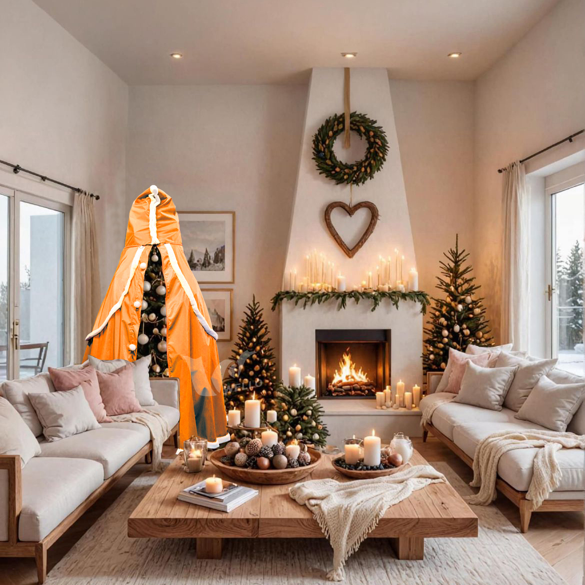 7.5 Ft Tree Coat Innovative Christmas Tree Coat Holiday Tree Cover- Unique Design - Modern & Functional