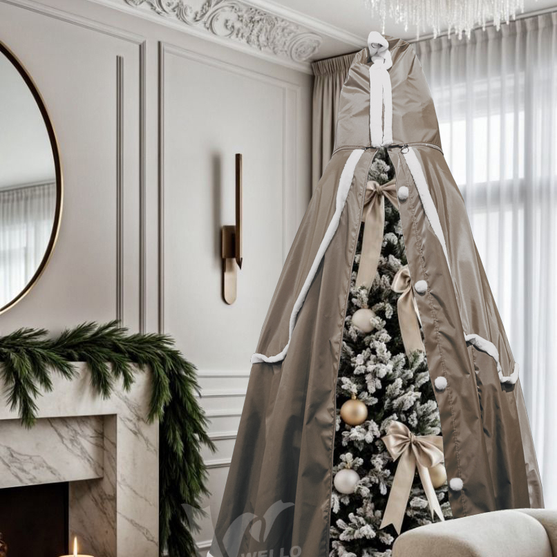 7.5 Ft Tree Coat Innovative Christmas Tree Coat Holiday Tree Cover- Unique Design - Modern & Functional