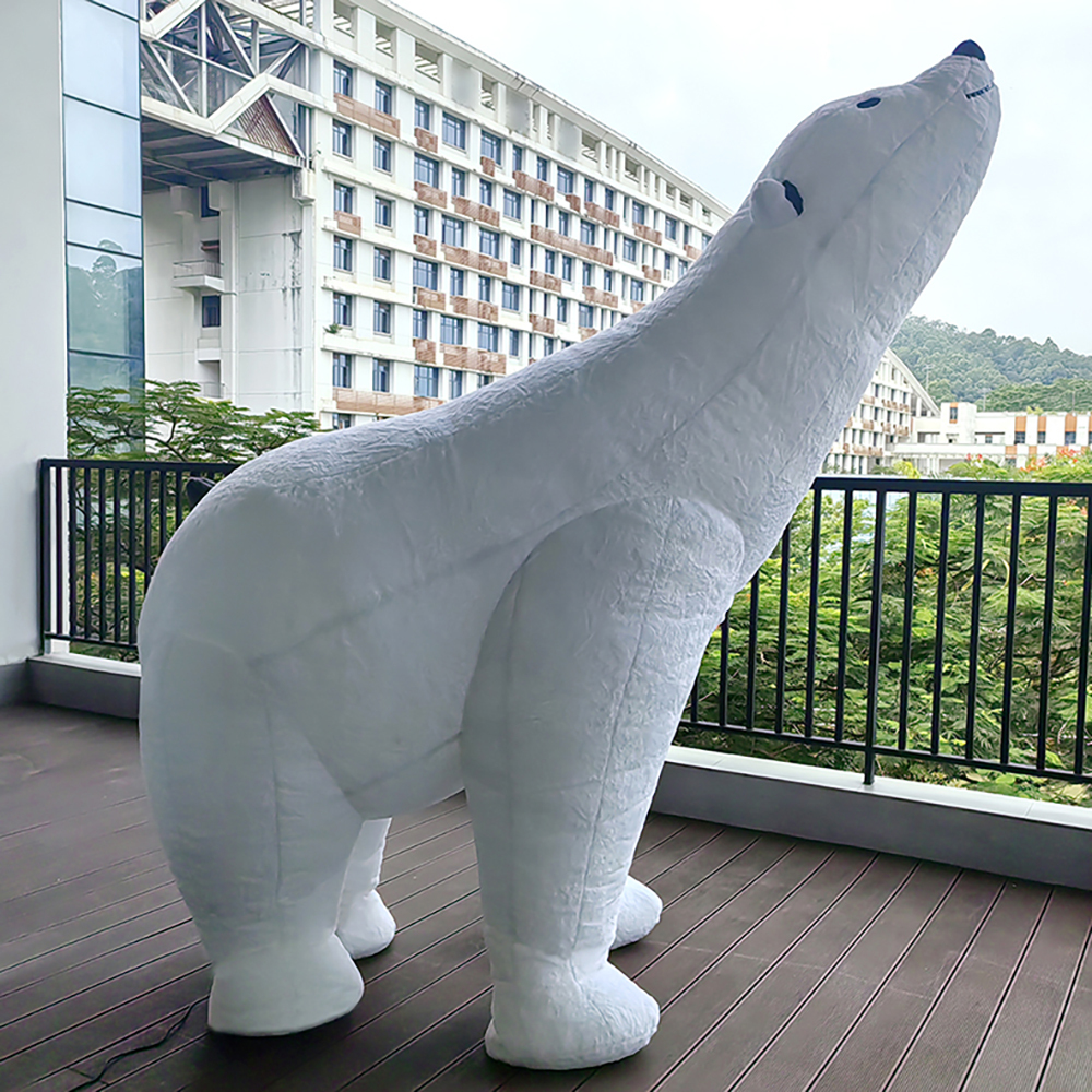 Wello 2.5m Giant Inflatable Polar Bear Decoration- Fun and Festive Holiday Decor