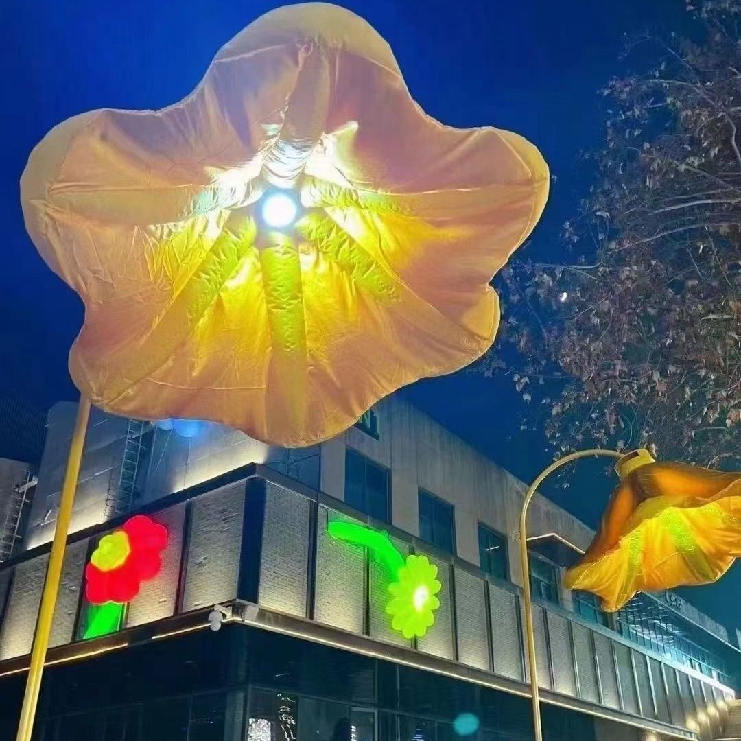 Wello 2m Giant holiday décor with Giant Inflatable Induction flower- Vibrant Inflatable Flower Decor  Eye-Catching Outdoor Decoration