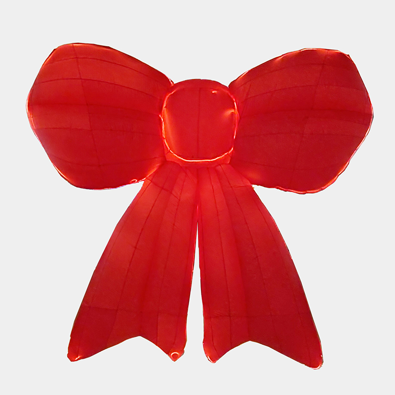 Wello 5m Pre-lit Giant Christmas inflatable Bow- Giant Inflatable Fun and Festive Holiday Decor