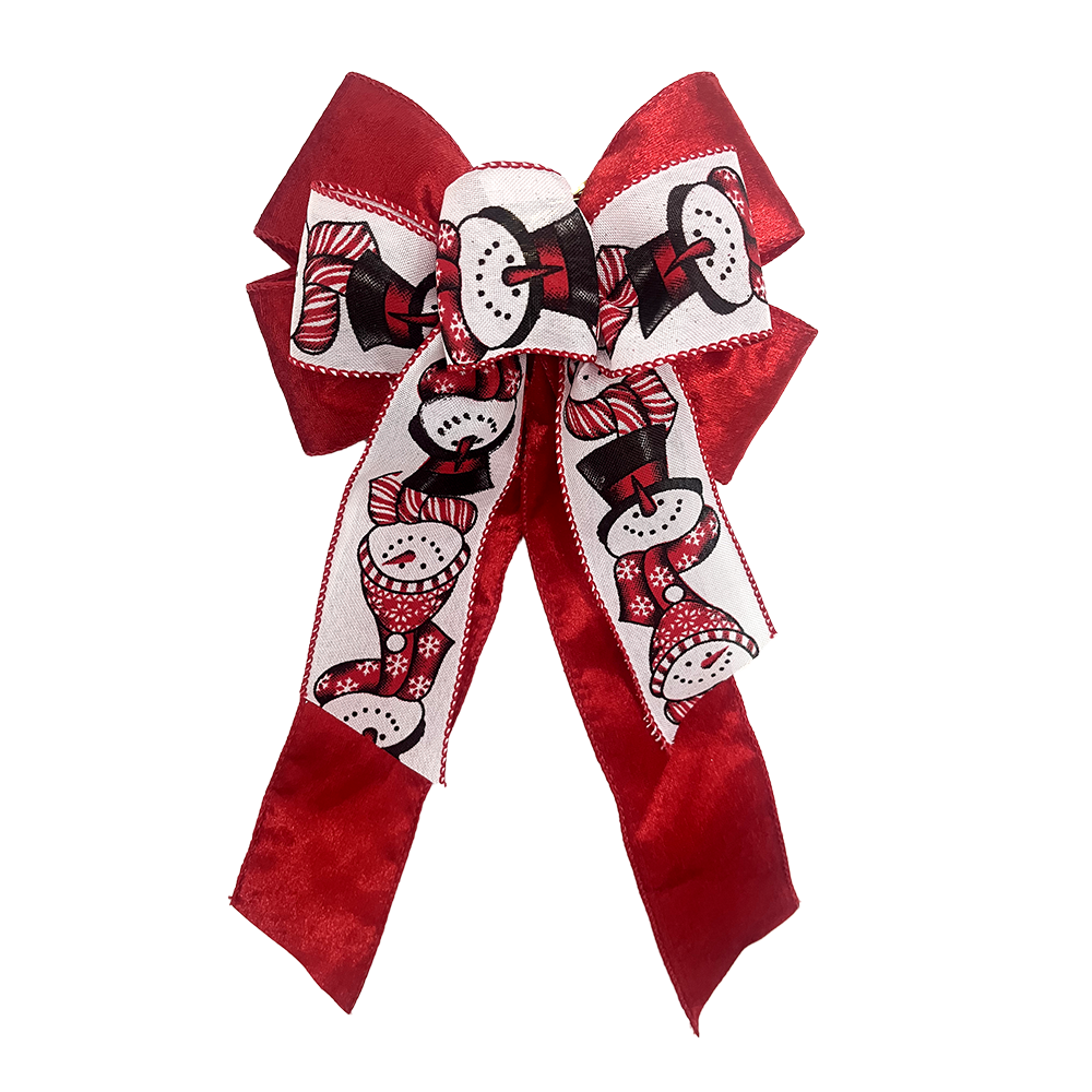 Charming Snowman Christmas Bow - Perfect for Holiday Decorations