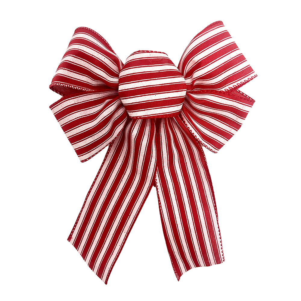 Charming Candy Cane Striped Christmas Bow - Perfect for Holiday Decorations