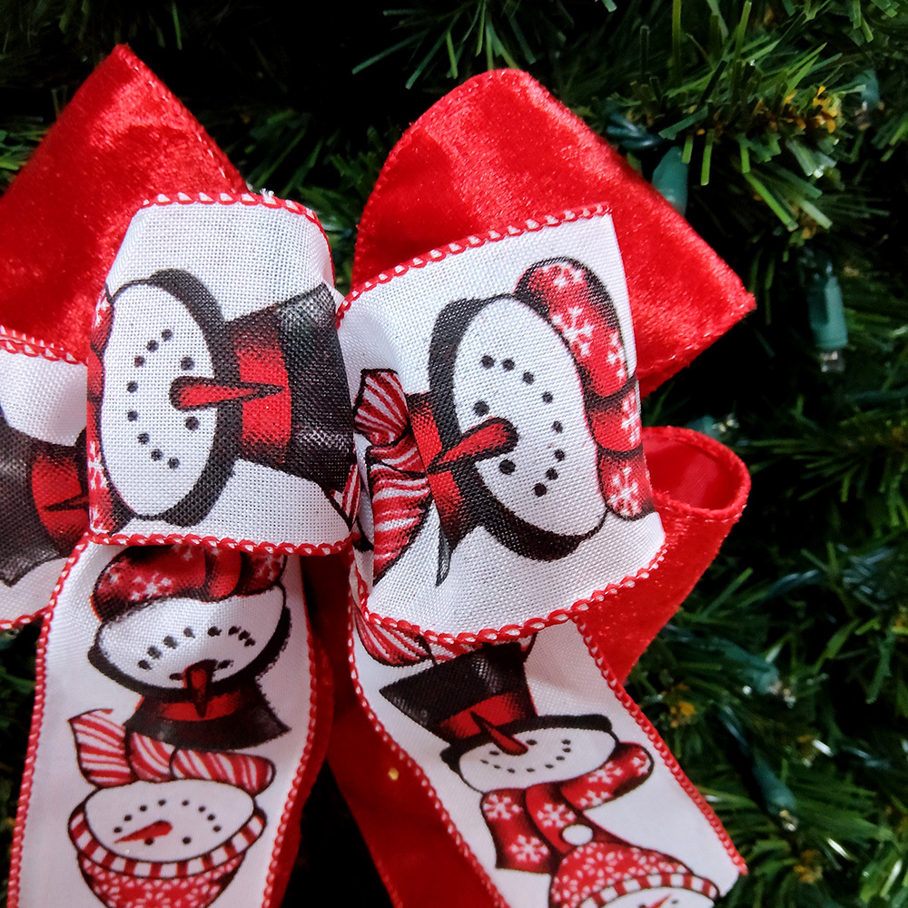 Charming Snowman Christmas Bow - Perfect for Holiday Decorations