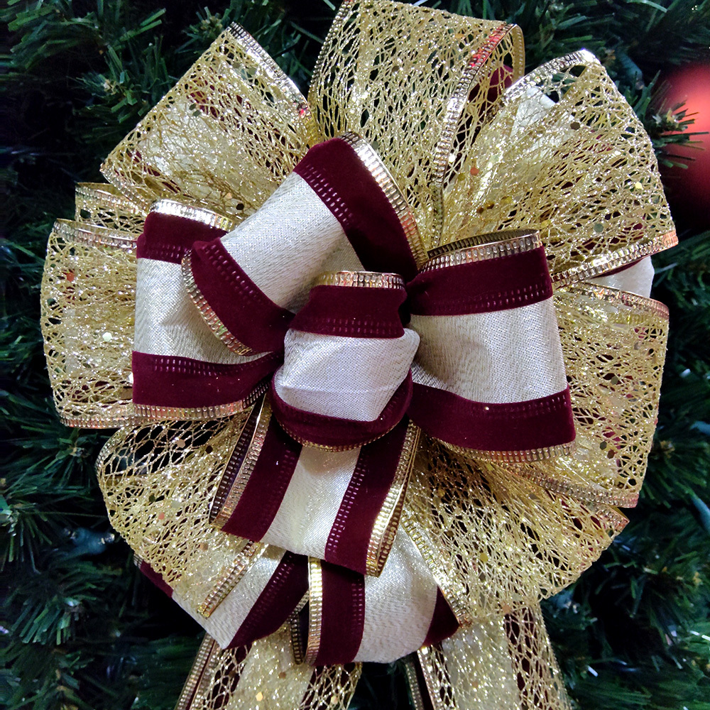 Luxurious Gold Christmas Bow - Perfect for Holiday Decorations