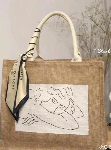 linen handbag
