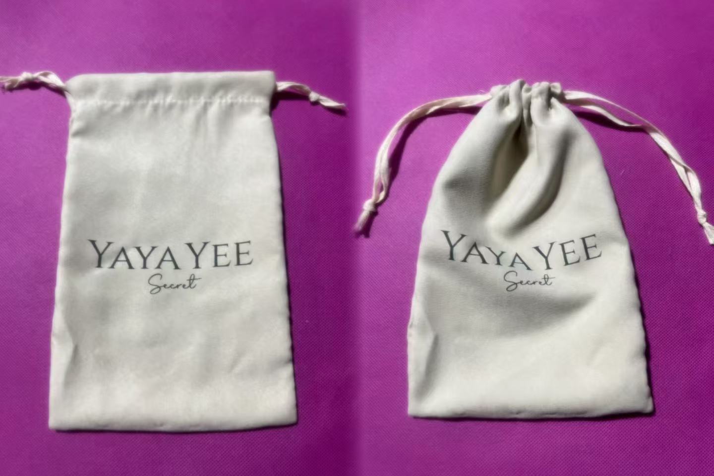 flannel drawstring bag