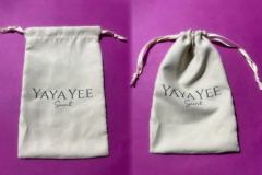 flannel drawstring bag