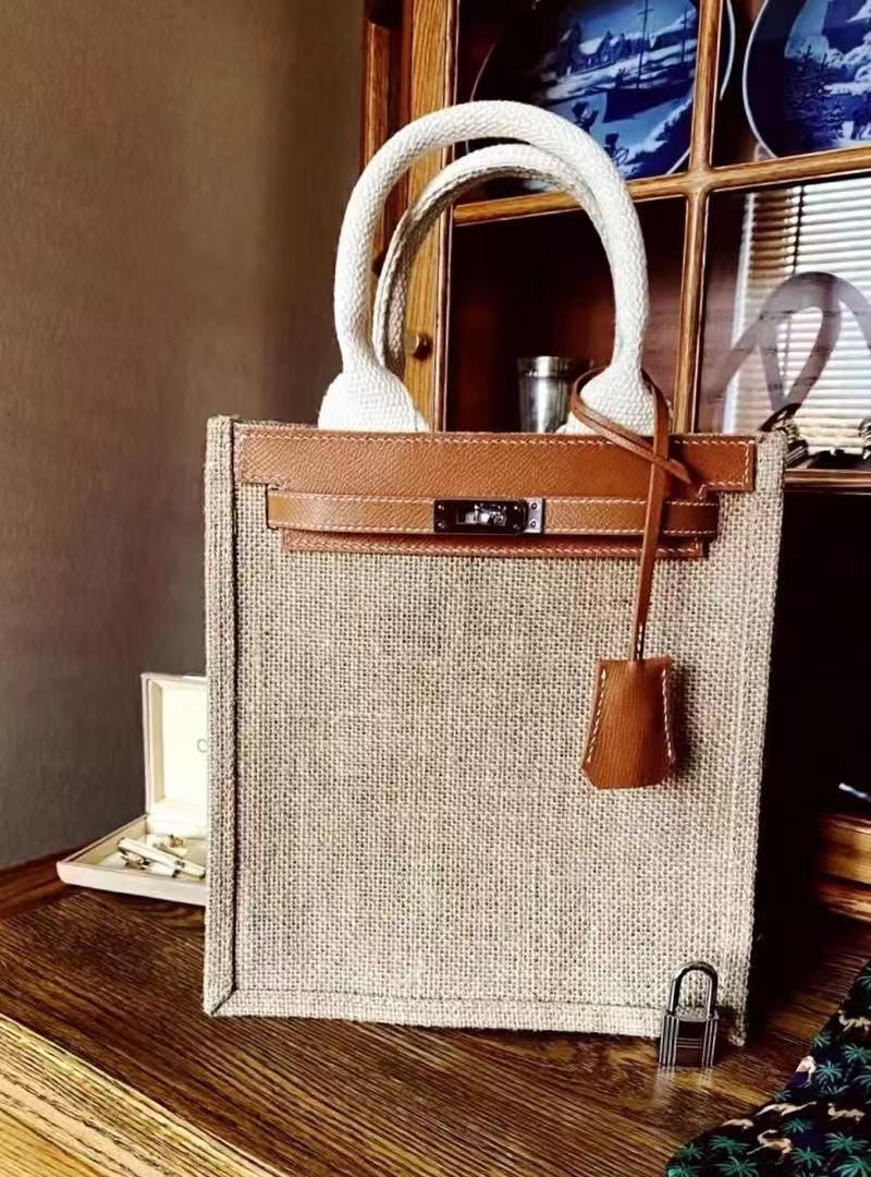 linen handbag