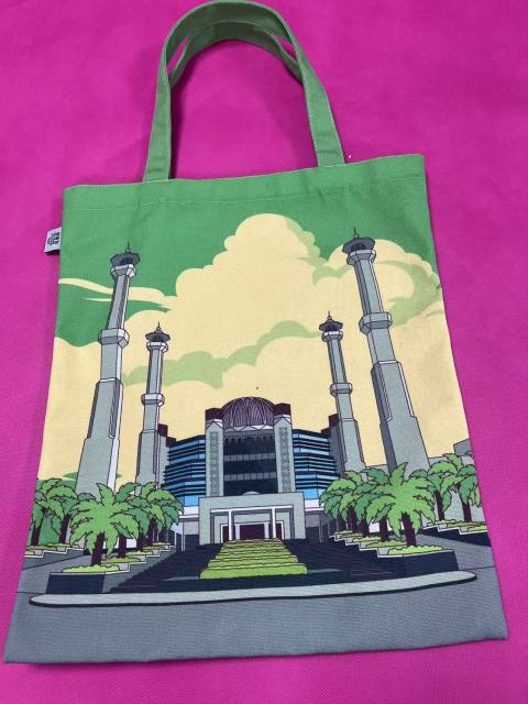 Flat canvas bag