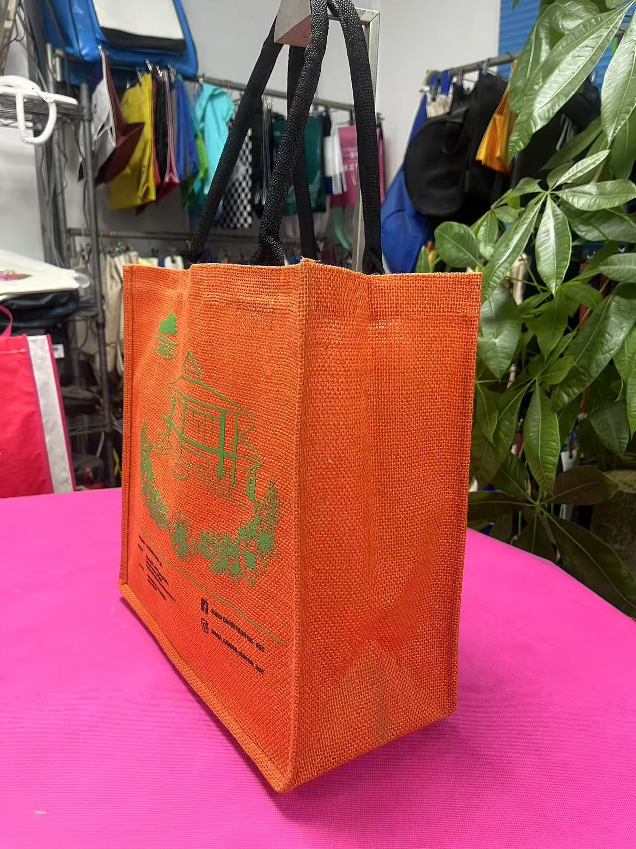 linen handbag