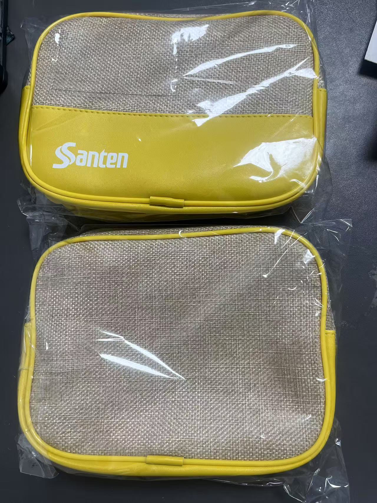 Linen cosmetic bag
