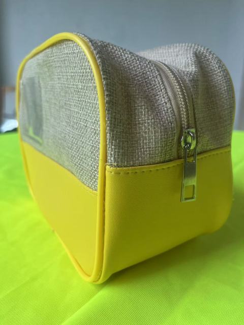 Linen cosmetic bag