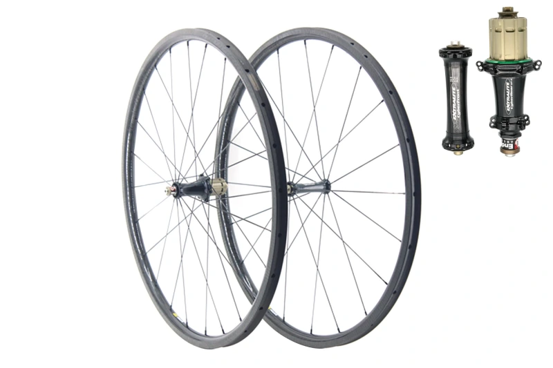 Kaze Rim Brake Extralite hub built tubular wheel set 20H/24H