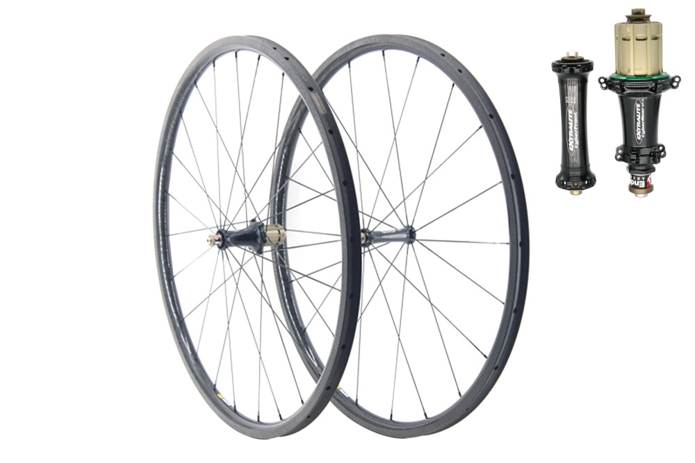 Kaze Rim Brake Extralite hub built tubular wheel set 20H/24H
