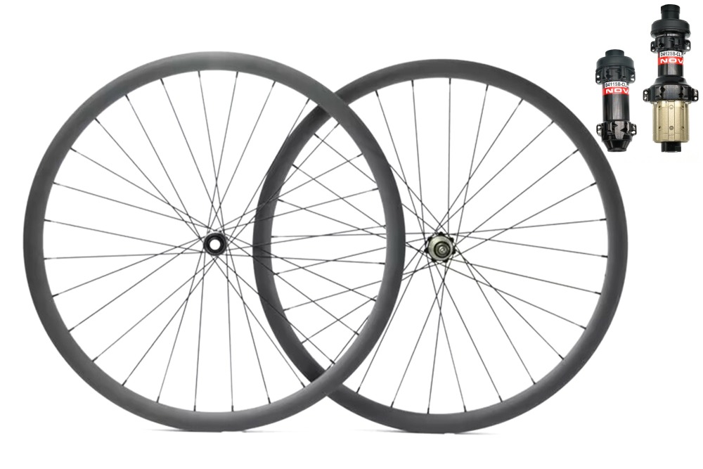 Gravel Wheelset built with Novatec D411/412SB Straight Pull Disc hub