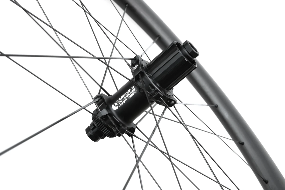 Ti Racing Wheels Hyper Disc 30mm(wide) Carbon ti built tubeless wheel set 24H/24H