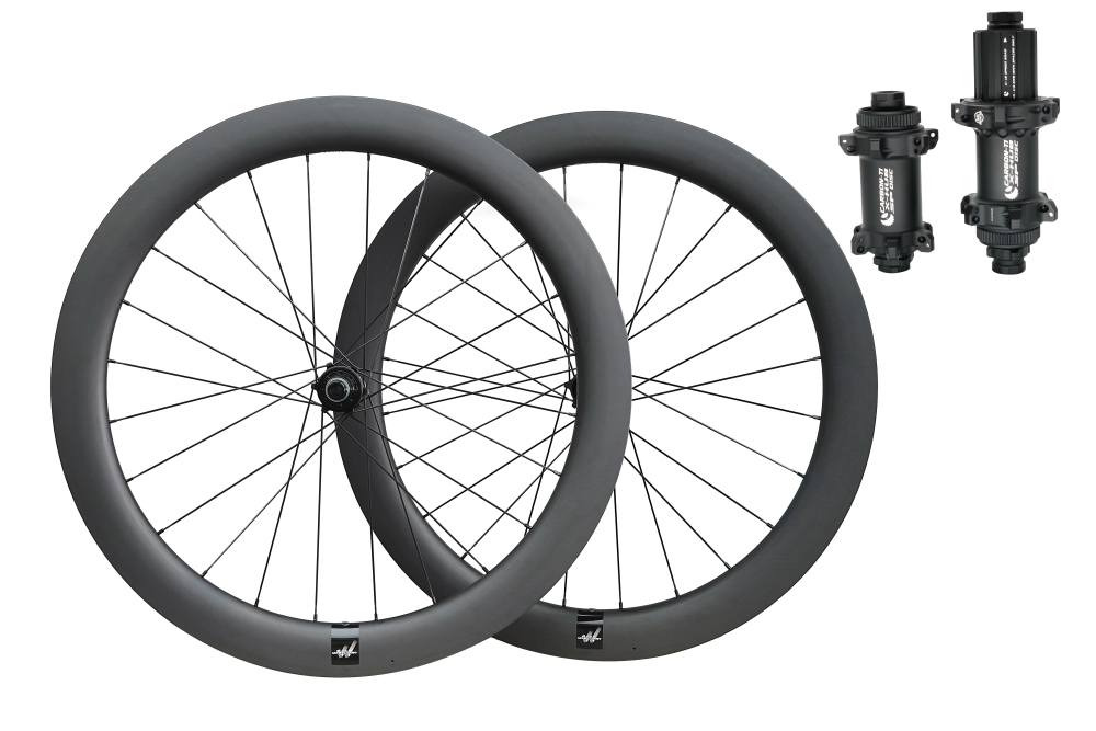Feder 27mm/28mm(wide) Carbon-ti X-hub built tubeless wheel set 24H/24H